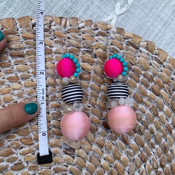Handmade bright and summery statement earrings - Picture 6 of 6
